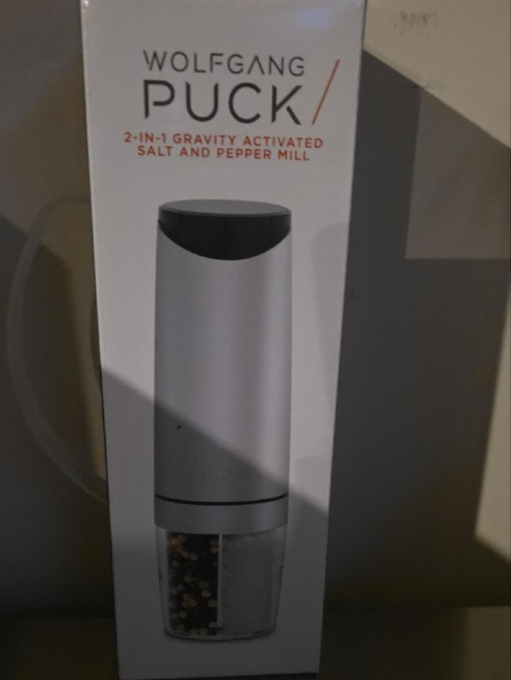Wolfgang Puck White Pepper Mill - Sleek Countertop Grinder